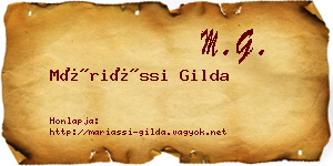 Máriássi Gilda névjegykártya